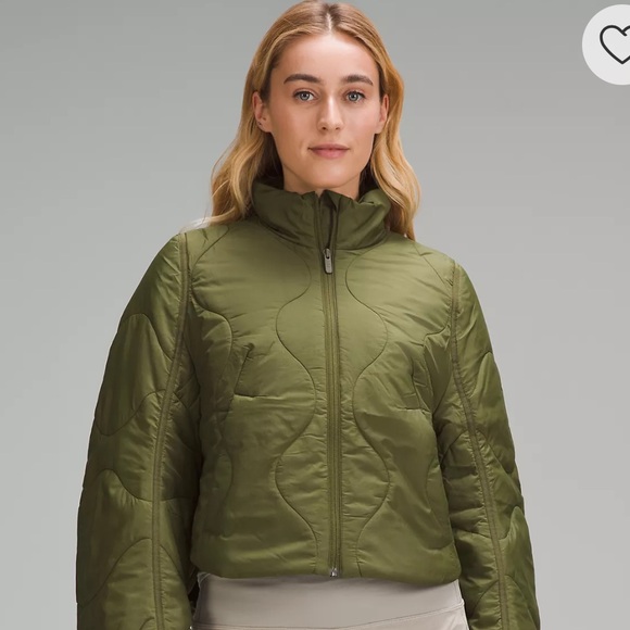Lululemon Quilted Light Insulation Cropped Jacket *Ether Green - Picture 1 of 5